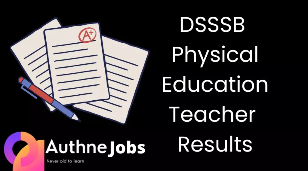 DSSSB Physical Education Teacher Results